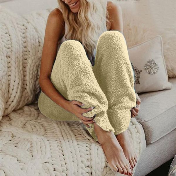 women's pants & capris casual loose plush solid elastic waist sweatpants beam long home trousers ladies clothing, Black;white
women's pants & capris casual loose plush solid elastic waist sweatpants beam long home trousers ladies clothing, Black;white