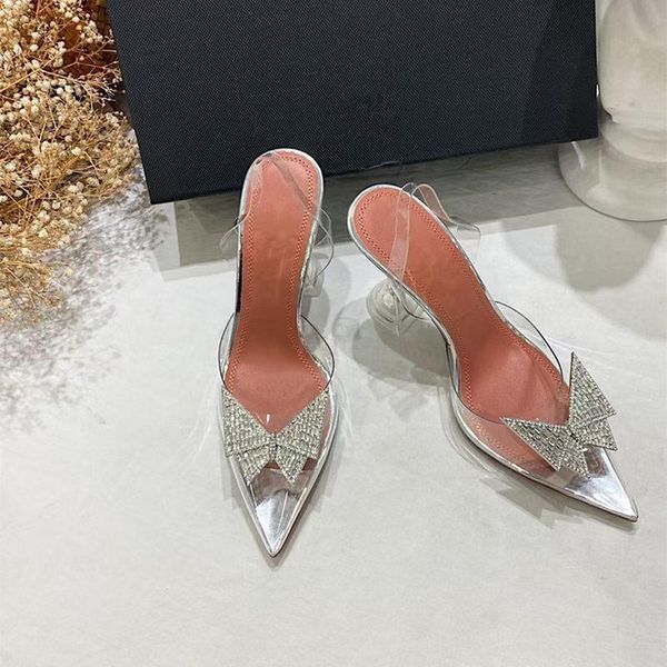 doris fanny pvc transparent butterfly-knot women pumps crystal pointy toe perspex spike heel back strap sandals shoes, Black
doris fanny pvc transparent butterfly-knot women pumps crystal pointy toe perspex spike heel back strap sandals shoes, Black