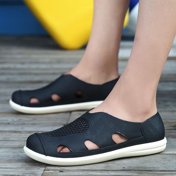 slippers test soft jelly cool hollow-out comfortable sandals beach flat men hollow out breathable casual shoes, Black
slippers test soft jelly cool hollow-out comfortable sandals beach flat men hollow out breathable casual shoes, Black