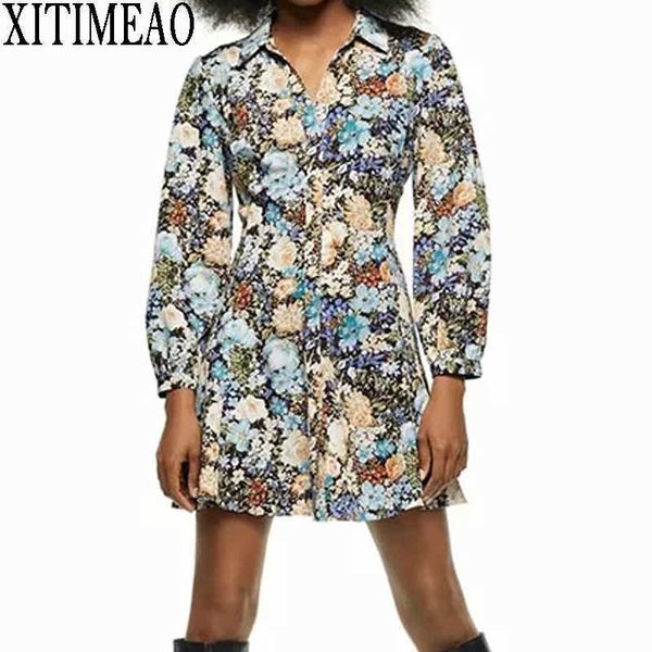 za women patchwork retro floral print lapel loose a-line long sleeve mini dress dresses female chic 210604, Black;gray
za women patchwork retro floral print lapel loose a-line long sleeve mini dress dresses female chic 210604, Black;gray