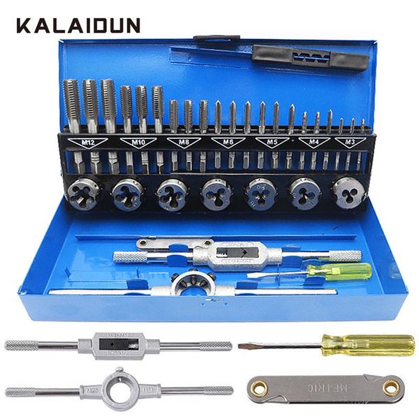 hand tools kalaidun 32pcs tap&die set hss metric m3-m12 manual screw threading tapping wrench machine tool heavy duty repair
hand tools kalaidun 32pcs tap&die set hss metric m3-m12 manual screw threading tapping wrench machine tool heavy duty repair