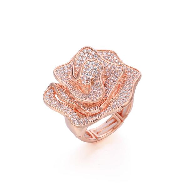 cluster rings cubic zirconia flower ring for women vintage elastic rope rose party jewelry gift adjustable anillo 2021, Golden;silver
cluster rings cubic zirconia flower ring for women vintage elastic rope rose party jewelry gift adjustable anillo 2021, Golden;silver