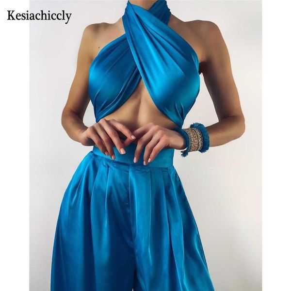 kesiachiccly two piece set halter cross and long pants summer women elegant 2 outfit women's, White
kesiachiccly two piece set halter cross and long pants summer women elegant 2 outfit women's, White