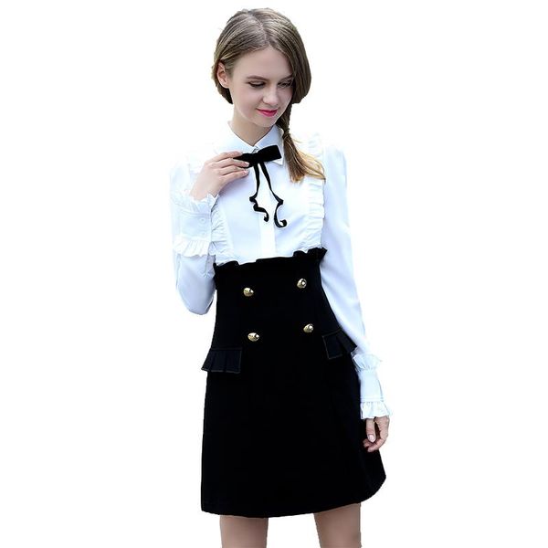 casual dresses spring and autumn women's fake two-piece shirt stitching sweet bow college style a-line high waist dress al751, Black;gray
casual dresses spring and autumn women's fake two-piece shirt stitching sweet bow college style a-line high waist dress al751, Black;gray