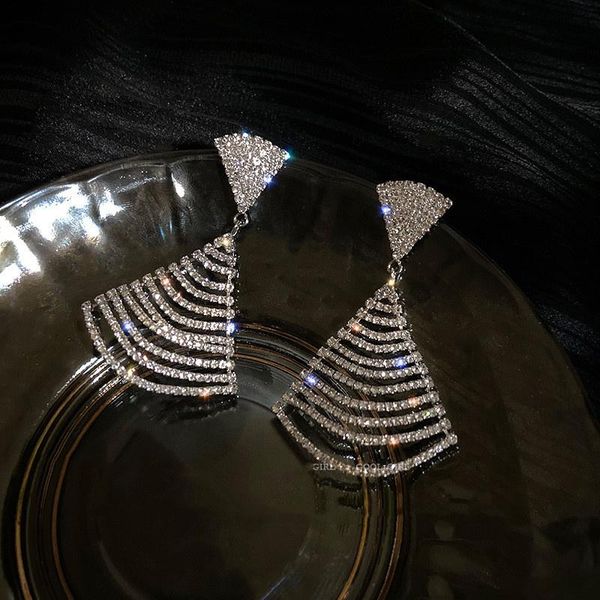 triangle crystal drop earrings for women bijoux hollow geometric rhinestone weddings engagement jewelry dangle & chandelier, Silver
triangle crystal drop earrings for women bijoux hollow geometric rhinestone weddings engagement jewelry dangle & chandelier, Silver