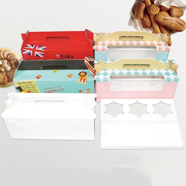 gift wrap 10pcs cupcake box with window handle roll cake kraft paper packaging wedding kids birthday home party supplier 
gift wrap 10pcs cupcake box with window handle roll cake kraft paper packaging wedding kids birthday home party supplier