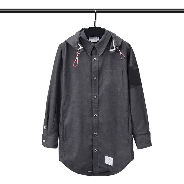 men's shirt jacket new style cotton hooded long shirt men and women same style yarn-dyed casual jacket coat, White;black
men's shirt jacket new style cotton hooded long shirt men and women same style yarn-dyed casual jacket coat, White;black