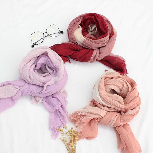 2021 autumn winter literature and art frh cotton plaid scarf women's wrinkle tourism vacation sunscreen breathable shawl, Blue;gray
2021 autumn winter literature and art frh cotton plaid scarf women's wrinkle tourism vacation sunscreen breathable shawl, Blue;gray