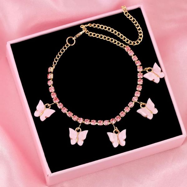 link, chain 2021 tennis bracelets iced out for women pink acrylic butterfly bracelet crystal fashion cute jewelry gift, Black
link, chain 2021 tennis bracelets iced out for women pink acrylic butterfly bracelet crystal fashion cute jewelry gift, Black