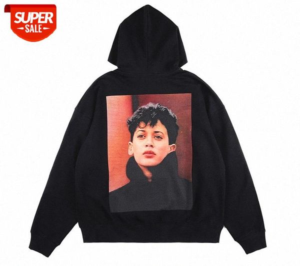 street fog double line kh letter p character pattern loose long-sleeved hooded sweater #7p0w, Black
street fog double line kh letter p character pattern loose long-sleeved hooded sweater #7p0w, Black