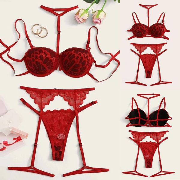 bras sets christmas red floral lace garter lingerie set with choker women intimates 2021 underwire bra and thongs ladies underwear b4, Red;black
bras sets christmas red floral lace garter lingerie set with choker women intimates 2021 underwire bra and thongs ladies underwear b4, Red;black