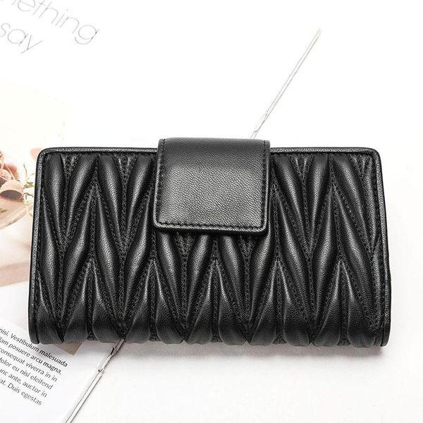 wallets fashion genuine leather long sheepskin standard wallet luxury designer, Red;black
wallets fashion genuine leather long sheepskin standard wallet luxury designer, Red;black