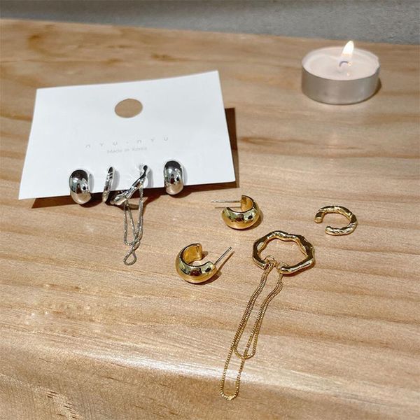 hoop & huggie 4pcs/set earrings fashion metal chain ear clip cartilage cuff punk woman earring jewelry set, Golden;silver
hoop & huggie 4pcs/set earrings fashion metal chain ear clip cartilage cuff punk woman earring jewelry set, Golden;silver