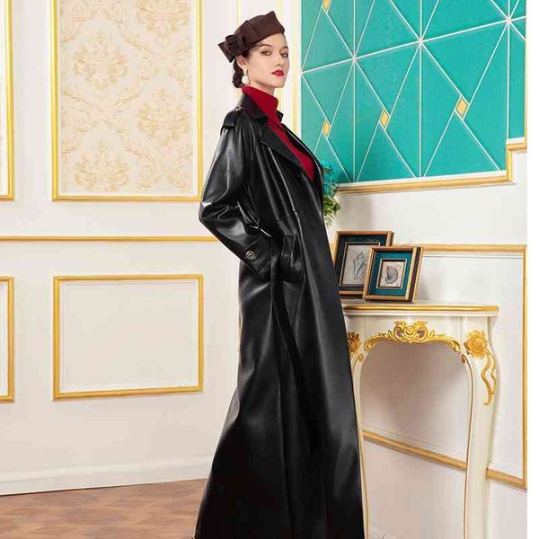 tiffany runchi new autumn clothes this year's popular windbreaker noble black super long coat women slim leather women
tiffany runchi new autumn clothes this year's popular windbreaker noble black super long coat women slim leather women