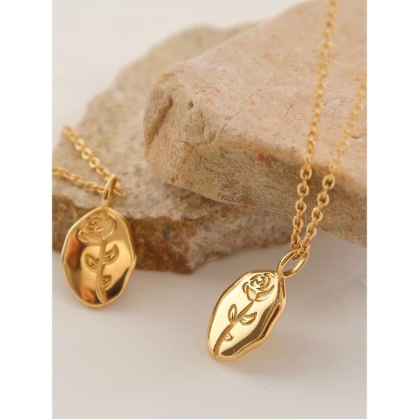 pendant necklaces necklace rose round brand flower titanium steel korean fashion for women 2021 trend, Silver
pendant necklaces necklace rose round brand flower titanium steel korean fashion for women 2021 trend, Silver