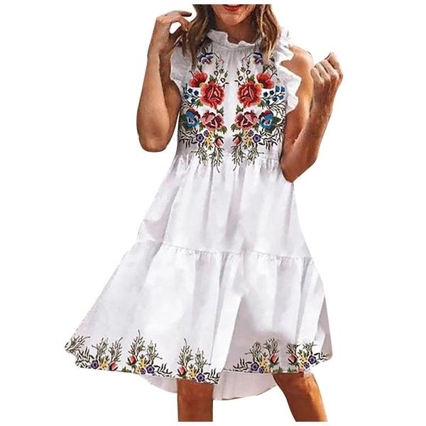 casual dresses women summer pleated flower printed short sleeves ruffles sweet dress bufferfly sleeve ruffled neck knee-length, Black;gray
casual dresses women summer pleated flower printed short sleeves ruffles sweet dress bufferfly sleeve ruffled neck knee-length, Black;gray