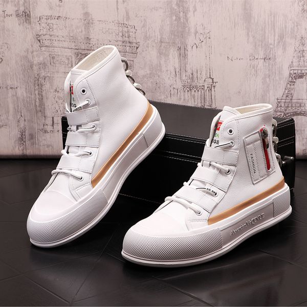 fashion new luxury charming men white style casual high shoes flats male designer prom sneakers loafers zapatos hombre 38-44, Black
fashion new luxury charming men white style casual high shoes flats male designer prom sneakers loafers zapatos hombre 38-44, Black