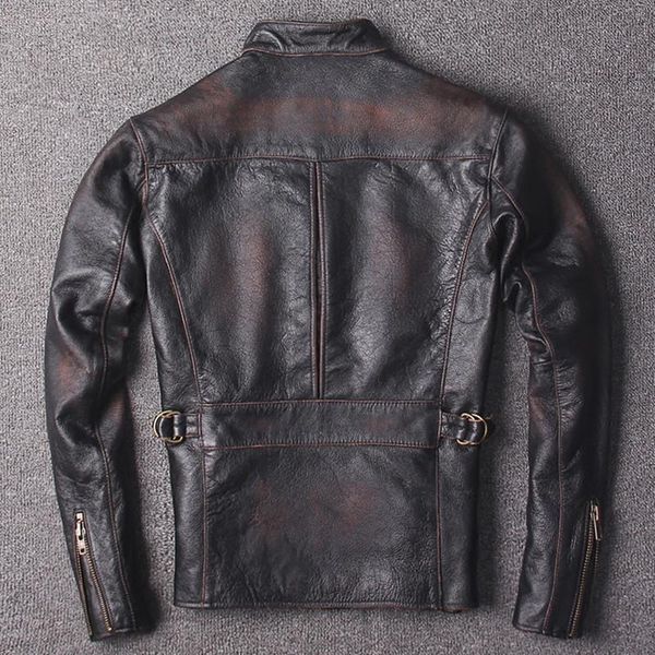 men's leather & faux 2021 vintage men slim fit biker's jacket plus size 6xl genuine cowhide spring russian short coat, Black
men's leather & faux 2021 vintage men slim fit biker's jacket plus size 6xl genuine cowhide spring russian short coat, Black
