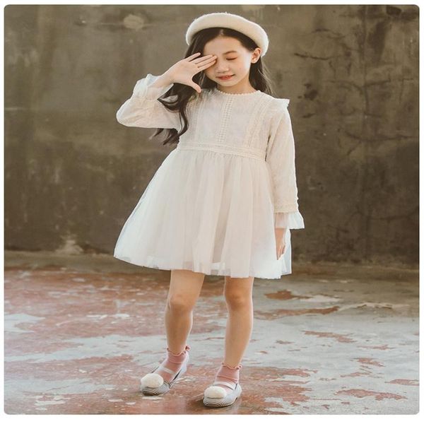 girls spring dresses, big kids long-sleeved mesh skirts, baby princess dresses clothing sets, White
girls spring dresses, big kids long-sleeved mesh skirts, baby princess dresses clothing sets, White