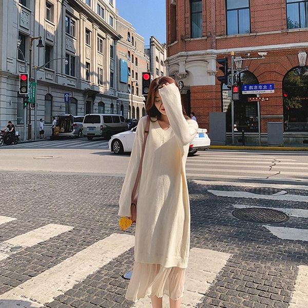casual dresses women maxi dress loose sweater long autumn knitting party plus size woman, Black;gray
casual dresses women maxi dress loose sweater long autumn knitting party plus size woman, Black;gray