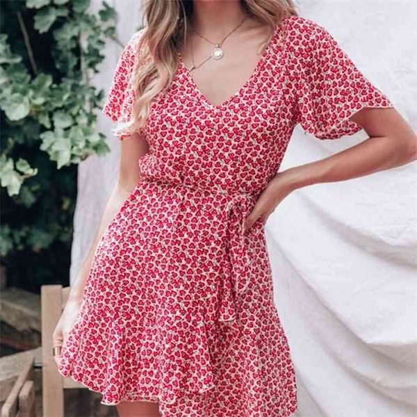 women casual summer dress flower print v-neck short-sleeved lotus leaf decoration vestidos 210430, Black;gray
women casual summer dress flower print v-neck short-sleeved lotus leaf decoration vestidos 210430, Black;gray