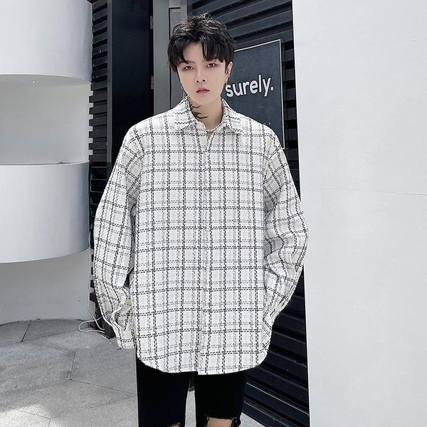 men's casual shirts wool men loose long sleeve vintage plaid woolen shirt thin coat male cardigan jacket, White;black
men's casual shirts wool men loose long sleeve vintage plaid woolen shirt thin coat male cardigan jacket, White;black