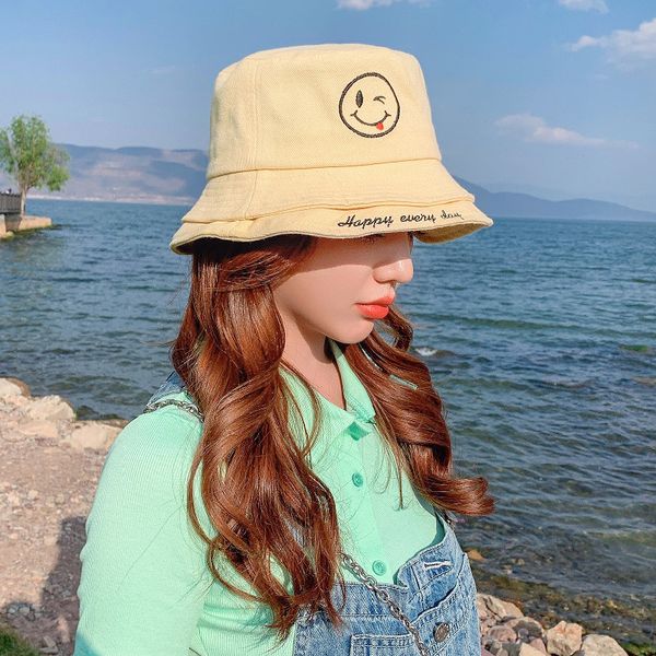 fisherman hat smiling face korean alphabet spring and summer show face thin spring and summer thin sun visor hats fashion basin hat, Blue;gray
fisherman hat smiling face korean alphabet spring and summer show face thin spring and summer thin sun visor hats fashion basin hat, Blue;gray