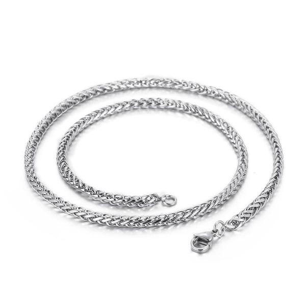 chains 2/3/4mm stainless steel necklace braided wheat chain for men women silver link choker fashion male jewelry gift
chains 2/3/4mm stainless steel necklace braided wheat chain for men women silver link choker fashion male jewelry gift