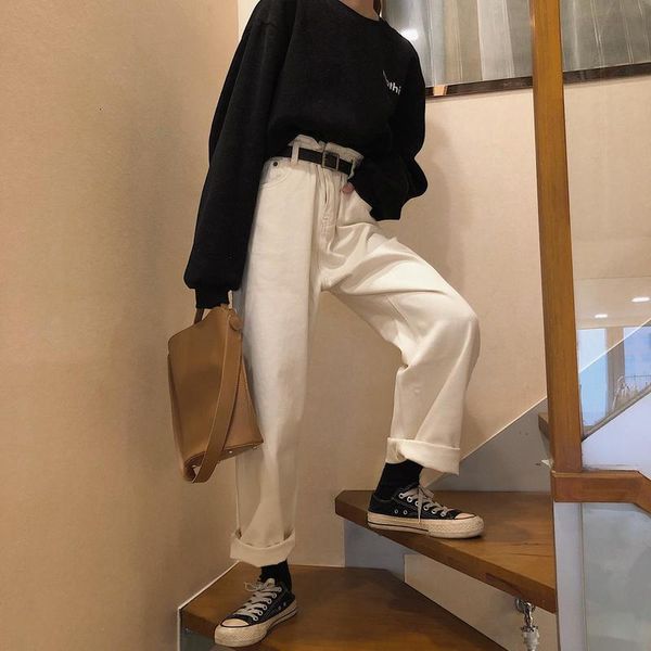 jeans wet vintage waistline women high-waisted breeches straight-line 2021 streetwear female loose leg denim long brim pants with, Blue
jeans wet vintage waistline women high-waisted breeches straight-line 2021 streetwear female loose leg denim long brim pants with, Blue