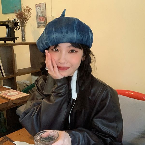 designer new and autumn beret children's washing jeans fashion short hair hat youth spring tide, Blue;gray
designer new and autumn beret children's washing jeans fashion short hair hat youth spring tide, Blue;gray