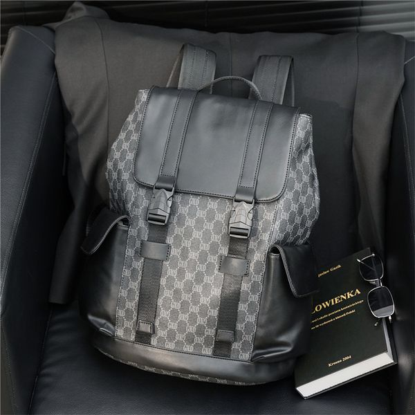 bag handbag chao brand large capacity travel backpack men's fashion lattice leisure student schoolbag computer, Black;red
bag handbag chao brand large capacity travel backpack men's fashion lattice leisure student schoolbag computer, Black;red