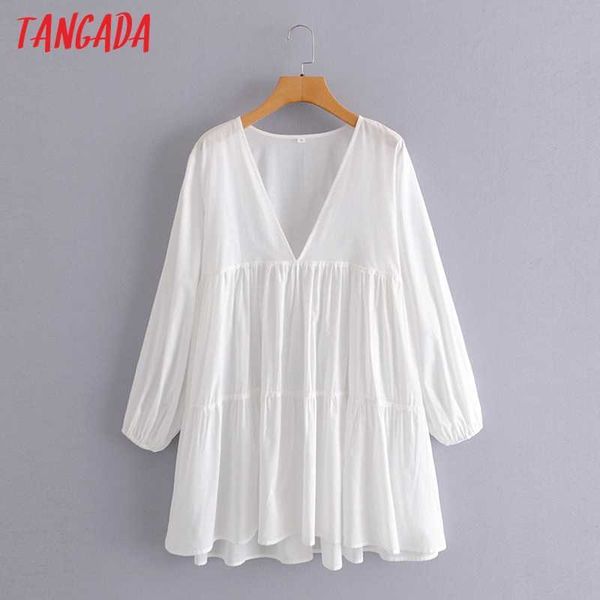 tangada fashion women white loose dress spring arrival long sleeve ladies v neck mini dress vestidos 3a115 210609, Black;gray
tangada fashion women white loose dress spring arrival long sleeve ladies v neck mini dress vestidos 3a115 210609, Black;gray