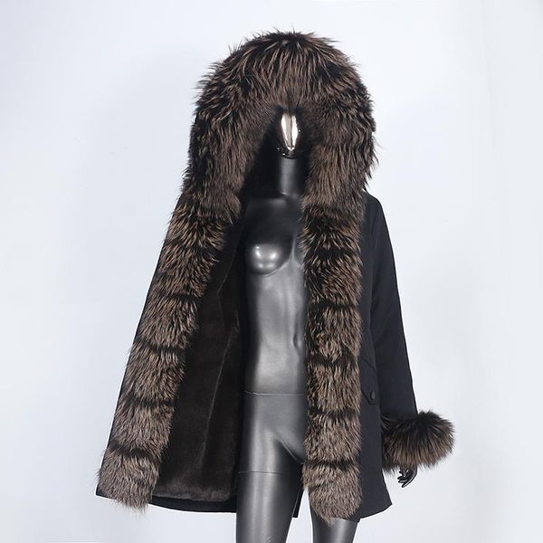 women's fur & faux 2021 waterproof winter jacket women real coat natural raccoon collar hooded long warm parka big detachable, Black
women's fur & faux 2021 waterproof winter jacket women real coat natural raccoon collar hooded long warm parka big detachable, Black