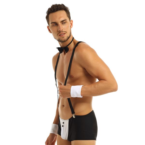 mens cosplay maid uniforms gay boxer briefs+suspender bowtie collar bracelets lingerie set erotic french servant tuxedo costume, Black;white
mens cosplay maid uniforms gay boxer briefs+suspender bowtie collar bracelets lingerie set erotic french servant tuxedo costume, Black;white