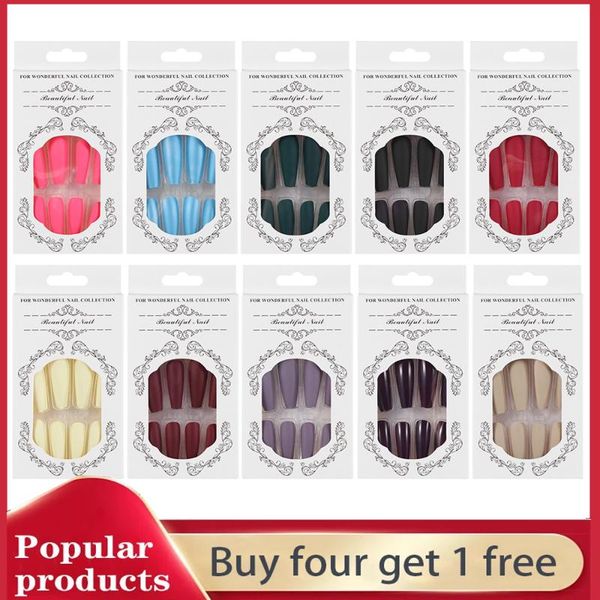 false nails buy 4 get 1 long ballerina tips colorful coffin full cover fake nail art decor manicure extension 24pcs, Red;gold
false nails buy 4 get 1 long ballerina tips colorful coffin full cover fake nail art decor manicure extension 24pcs, Red;gold