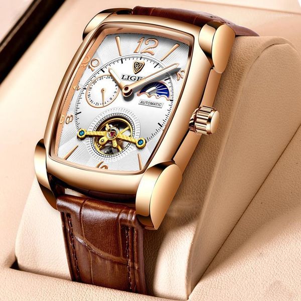 wristwatches lige 2021 fashion mens watches square automatic watch for men tourbillon clock genuine leather waterproof mechanical, Slivery;brown
wristwatches lige 2021 fashion mens watches square automatic watch for men tourbillon clock genuine leather waterproof mechanical, Slivery;brown