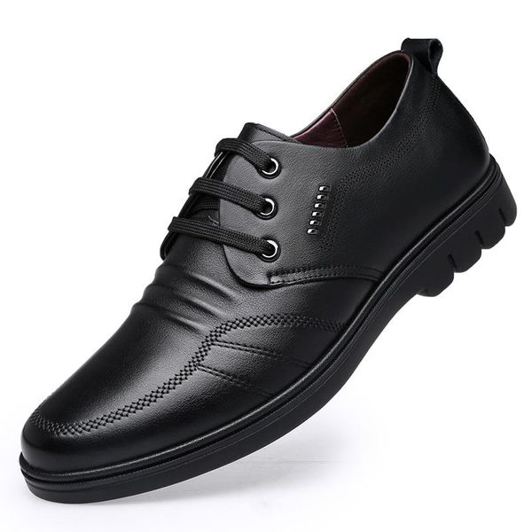 dress shoes fashion men genuine leather lace up casual footwear soft face flat base, Black
dress shoes fashion men genuine leather lace up casual footwear soft face flat base, Black