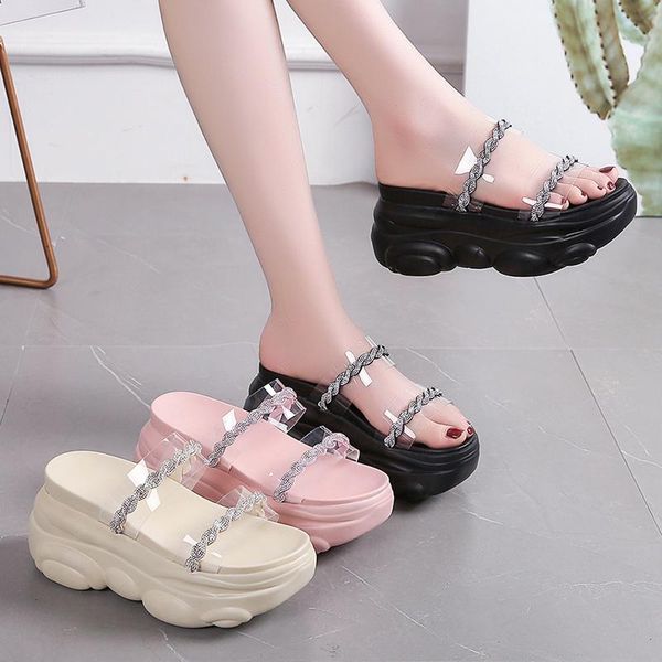 slippers high-heeled shoes lady house platform luxury slides slipers women increased internal designer 2021 rubber flat, Black
slippers high-heeled shoes lady house platform luxury slides slipers women increased internal designer 2021 rubber flat, Black