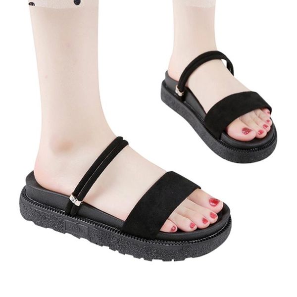 ladies shoes women wild rome beach sandals comfortable soft-soled flat two wear thick slippers peep toe pumps, Black
ladies shoes women wild rome beach sandals comfortable soft-soled flat two wear thick slippers peep toe pumps, Black