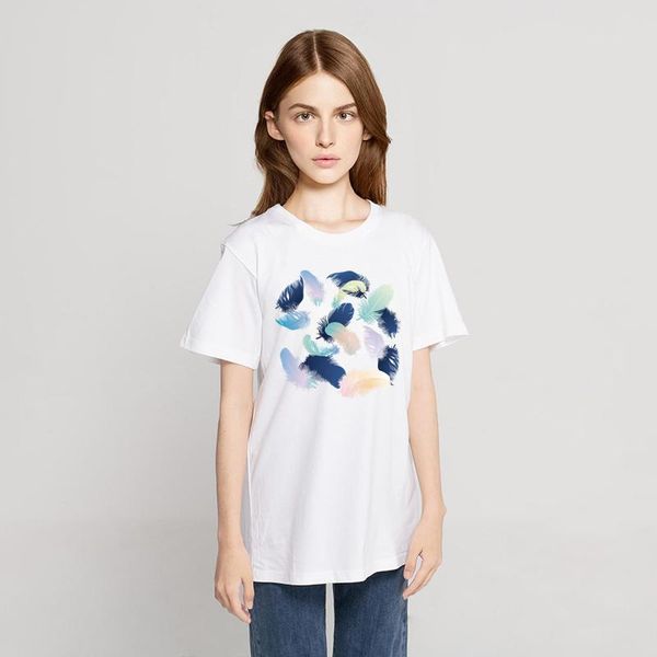 women's t-shirt flying in the feathers print tshirt woman simplicity plus size fashion fit t shirts creativity breathable male t-shirts, White
women's t-shirt flying in the feathers print tshirt woman simplicity plus size fashion fit t shirts creativity breathable male t-shirts, White