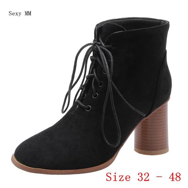 boots spring autumn high heels women ankle heel shoes woman short small plus size 32 - 48, Black
boots spring autumn high heels women ankle heel shoes woman short small plus size 32 - 48, Black