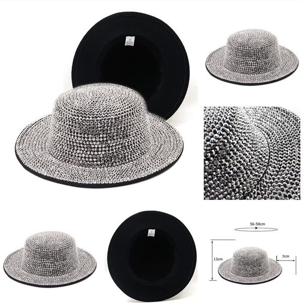 wide brim hats women full diamond adjustable fedora hat bling rhinestone panama men felt jazz wholesale summer winter, Blue;gray
wide brim hats women full diamond adjustable fedora hat bling rhinestone panama men felt jazz wholesale summer winter, Blue;gray