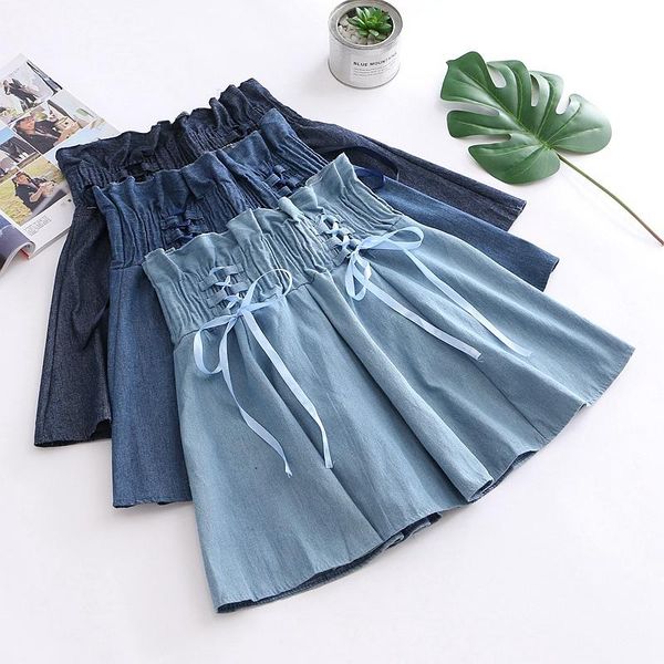 skirts women japanese mori girls college style floral lace up elastic waist denim 2021 summer a-line for, Black
skirts women japanese mori girls college style floral lace up elastic waist denim 2021 summer a-line for, Black