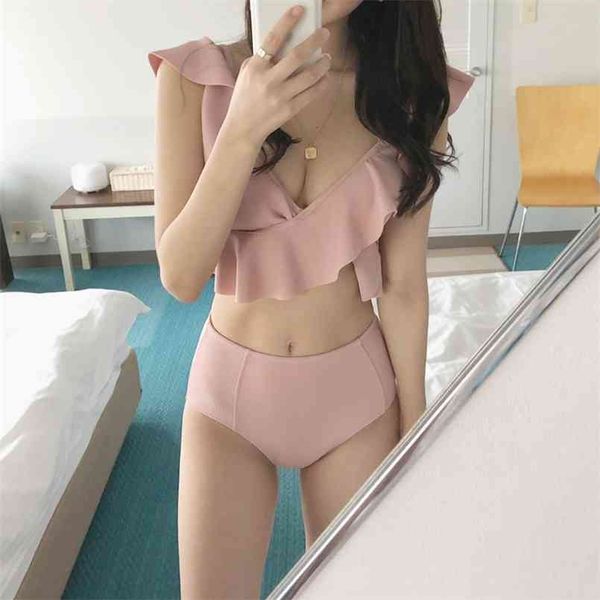korean style high waist bikini set women padded biquini suit two pieces swimwear swimsuit quality beach 210730, White;black
korean style high waist bikini set women padded biquini suit two pieces swimwear swimsuit quality beach 210730, White;black