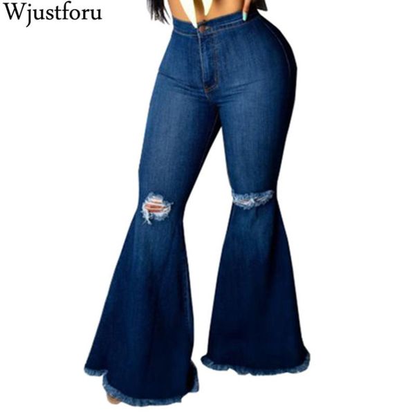 women's jeans wjustforu fashion hole flare women bodycon casual ripped wide leg denim pants elegant skinny long vestidos, Blue
women's jeans wjustforu fashion hole flare women bodycon casual ripped wide leg denim pants elegant skinny long vestidos, Blue