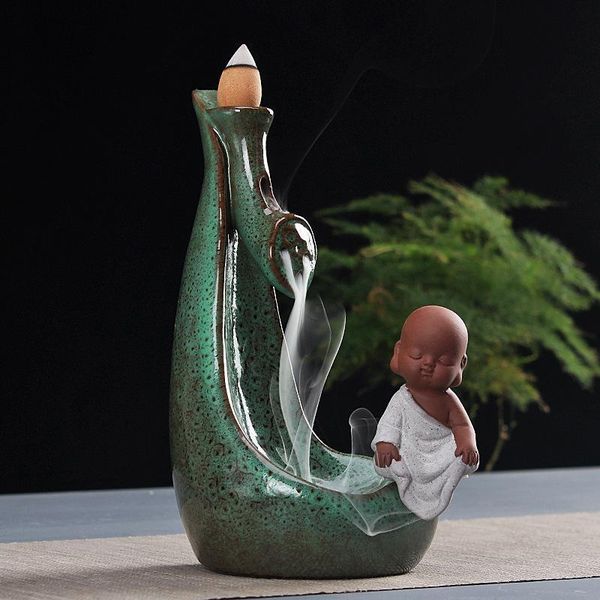sachet bags smoke waterfall backflow incense burner ceramic little monk stick holder buddha censer creative home decor
sachet bags smoke waterfall backflow incense burner ceramic little monk stick holder buddha censer creative home decor