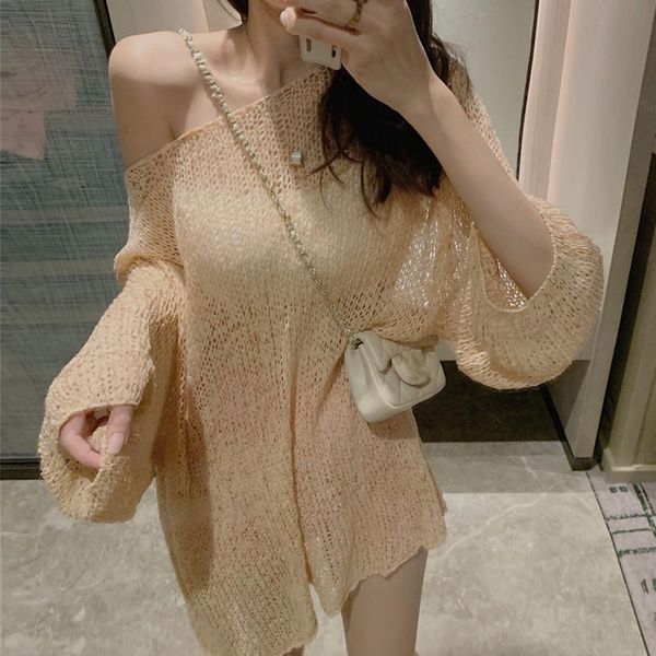 women's sweaters sueter mujer 2021 streetwear hollow out knitted sweater women summer loose long sleeve solid thin pullover, White;black
women's sweaters sueter mujer 2021 streetwear hollow out knitted sweater women summer loose long sleeve solid thin pullover, White;black