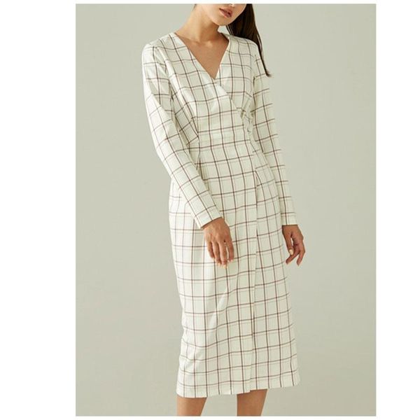 casual dresses style spring midi dress women plaid v-neck long sleeve with belt high waist slim 2021 vestidos, Black;gray
casual dresses style spring midi dress women plaid v-neck long sleeve with belt high waist slim 2021 vestidos, Black;gray