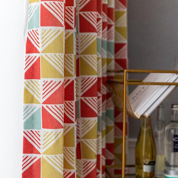 curtain & drapes printed red colorful bright curtains for living room bedroom blue geometric window
curtain & drapes printed red colorful bright curtains for living room bedroom blue geometric window