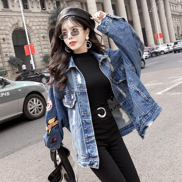 women's jackets autumn denim jacket oversize women large size sequins pattern back streetwear clothes plus jean woman windbreaker, Black;brown
women's jackets autumn denim jacket oversize women large size sequins pattern back streetwear clothes plus jean woman windbreaker, Black;brown